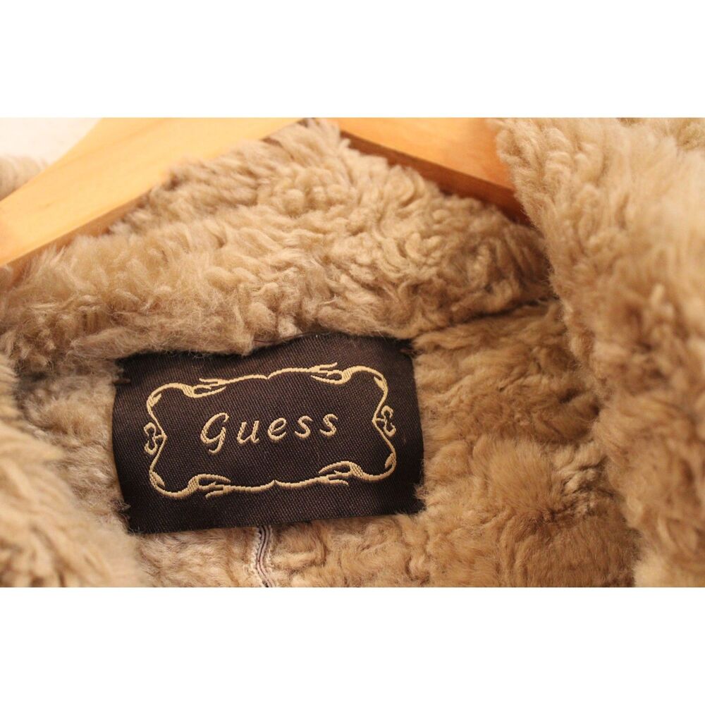 Vintage Guess leather Penny Lane style jacket size small with faux fur lining - Picture 4 of 12
